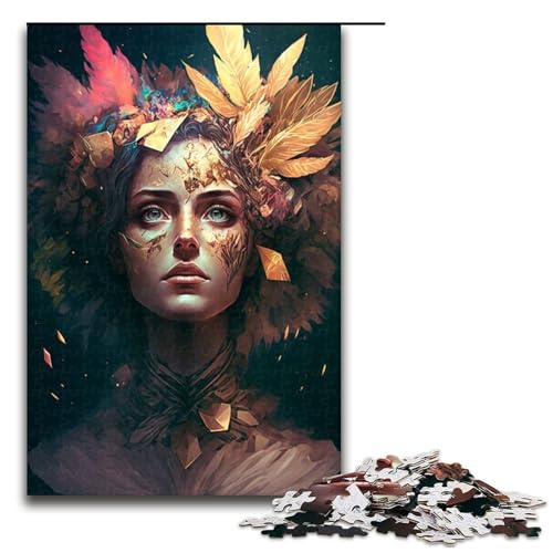 Puzzleteile Jigsaw Beauty Girl Holzpuzzle für Erwachsene anspruchsvolles Denkspiel für Teenager Spaß für den Familienspielabend 1000 Teile (75 x 50 cm) von DEEPPAPEU