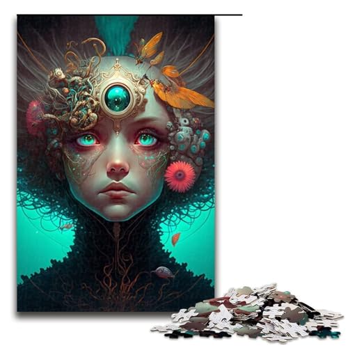 Puzzleteile Jigsaw Beauty Girl Holzpuzzle für Erwachsene anspruchsvolles Denkspiel für Teenager Spaß für den Familienspielabend 1000 Teile (75 x 50 cm) von DEEPPAPEU