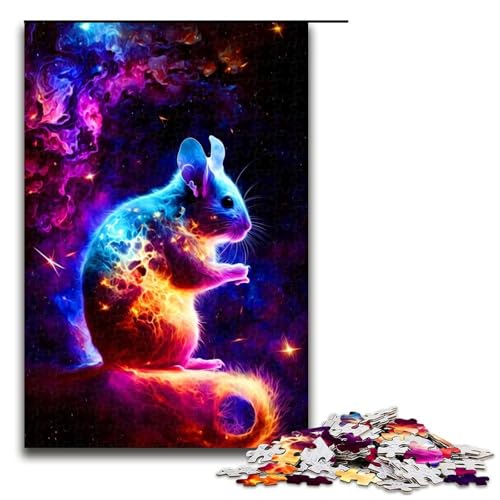Puzzleteile Jigsaw Chinchilla Anspruchsvolle Puzzles Denkspiel Interaktives Familienspiel Geeignet für Altersgruppen + 1000 PCS (75x50cm) von DEEPPAPEU