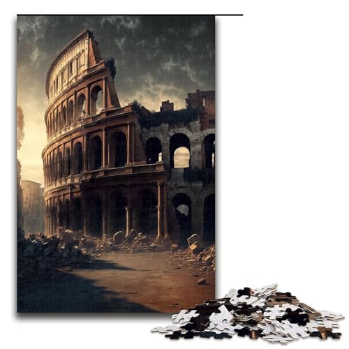 Puzzleteile Jigsaw Colosseum Anspruchsvolle Puzzles Denkspiel Interaktives Familienspiel Geeignet für Altersgruppen + 1000 PCS (75x50cm) von DEEPPAPEU