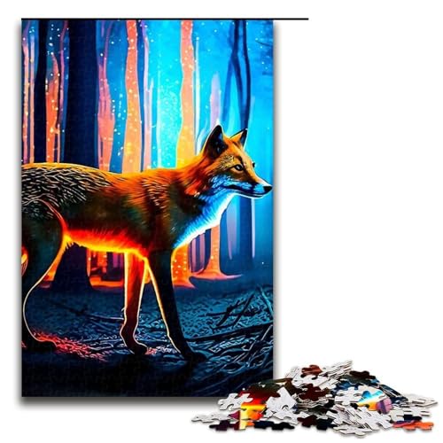 Puzzleteile Jigsaw Fox Holzpuzzle für Erwachsene anspruchsvolles Denkspiel für Teenager Spaß für den Familienspielabend 1000 Teile (75 x 50 cm) von DEEPPAPEU