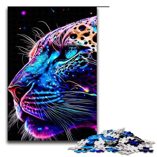 Puzzleteile Jigsaw Jaguar Anspruchsvolle Puzzles Denkspiel Interaktives Familienspiel Geeignet für Altersgruppen + 1000 PCS (75x50cm) von DEEPPAPEU