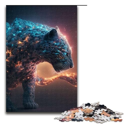 Puzzleteile Jigsaw Jaguar Anspruchsvolle Puzzles Denkspiel Interaktives Familienspiel Geeignet für Altersgruppen + 1000 PCS (75x50cm) von DEEPPAPEU
