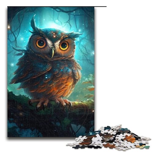 Puzzleteile Jigsaw Owl Holzpuzzle für Erwachsene anspruchsvolles Denkspiel für Teenager Spaß für den Familienspielabend 1000 Teile (75 x 50 cm) von DEEPPAPEU