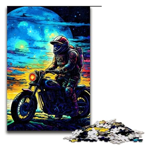 Puzzleteile Motorradmalerei Holzpuzzle für Erwachsene anspruchsvolles Denkspiel für Teenager Spaß für den Familienspielabend 1000 Teile (75 x 50 cm) von DEEPPAPEU