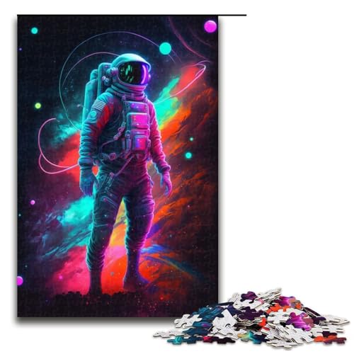 Puzzleteile Puzzle Astronaut der Galaxie Anspruchsvolle Puzzles Denkspiel Interaktives Familienspiel Geeignet für Altersgruppen ab 1000 Teilen (75 x 50 cm) von DEEPPAPEU