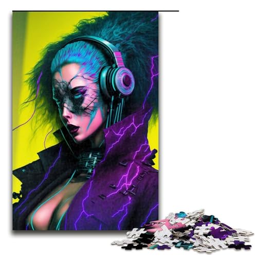 Puzzleteile Puzzle künstliches Mädchen anspruchsvolle Puzzles Denksportaufgabe interaktives Familienspiel geeignet für Altersgruppen ab 1000 Stück (75 x 50 cm) von DEEPPAPEU