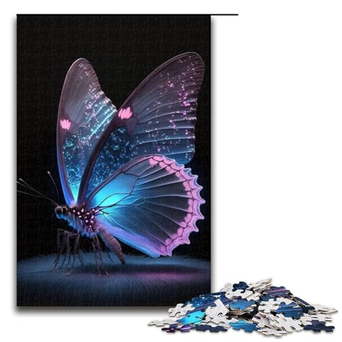 Puzzleteile Schmetterling Holzpuzzle für Erwachsene anspruchsvolles Denkspiel für Teenager Spaß für den Familienspielabend 1000 Teile (75 x 50 cm) von DEEPPAPEU