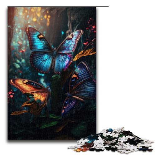 Puzzleteile Schmetterling anspruchsvolle Puzzles Denksportaufgabe interaktives Familienspiel geeignet für Kinder ab 10 Jahren 1000 Teile (75 x 50 cm) von DEEPPAPEU