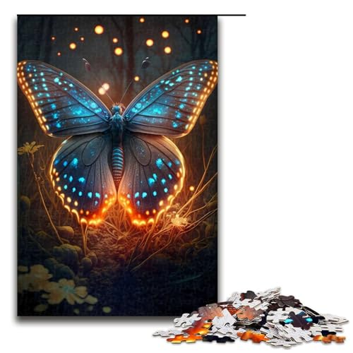 Puzzleteile Schmetterling magische Holzpuzzles für Erwachsene anspruchsvolles Denkspiel für Teenager Spaß für den Familienspielabend 1000 Teile (75 x 50 cm) von DEEPPAPEU
