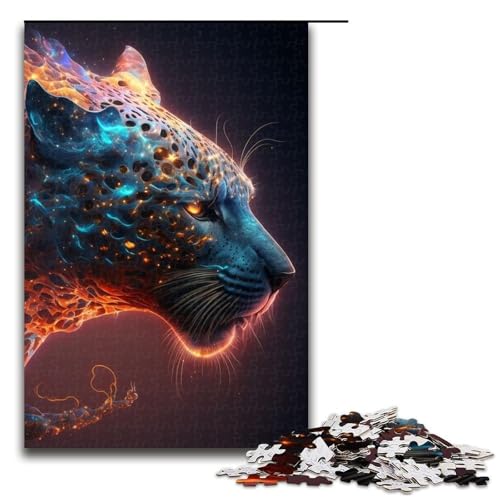 Puzzleteile Tierleoparden anspruchsvolle Puzzles Denkspiel interaktives Familienspiel geeignet für Kinder ab 10 Jahren (75 x 50 cm) von DEEPPAPEU