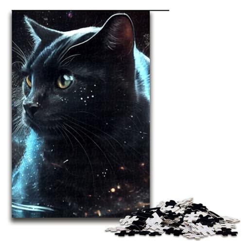 Puzzleteile Weltraumkatzen anspruchsvolle Puzzles Denksportaufgabe interaktives Familienspiel geeignet für Kinder ab 10 Jahren 1000 Teile (75 x 50 cm) von DEEPPAPEU