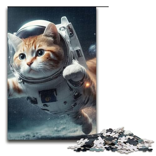 Puzzleteile Weltraumkatzen anspruchsvolle Puzzles Denksportaufgabe interaktives Familienspiel geeignet für Kinder ab 10 Jahren 1000 Teile (75 x 50 cm) von DEEPPAPEU