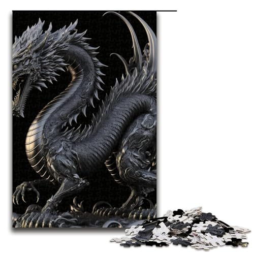 Puzzleteile für Erwachsene „Brave Dragon schwierige Puzzles für Erwachsene Lernspielzeug für Teenager Heimbüro-Dekor 1000 Teile (75 x 50 cm) von DEEPPAPEU