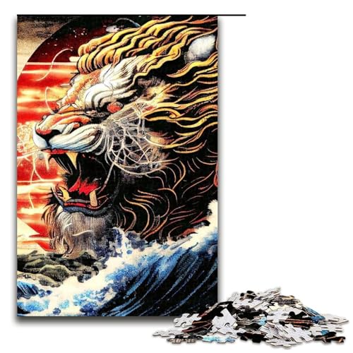 Puzzleteile für Erwachsene „Wild at Heart“ Holzpuzzle perfekt für Halloween Weihnachten Geburtstagsgeschenk 1000 Teile (75 x 50 cm) von DEEPPAPEU