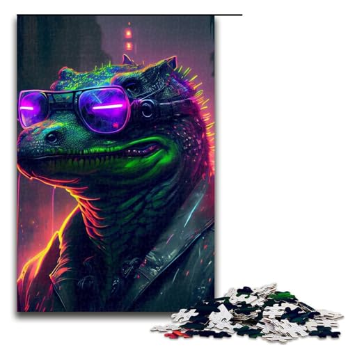 Puzzleteile für Erwachsene Alligator-Puzzles für Erwachsene Denksportaufgabe Spiel für Erwachsene interaktive Familienaktivität 1000 Teile (75 x 50 cm) von DEEPPAPEU