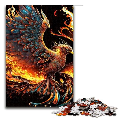 Puzzleteile für Erwachsene Art Phoenix Unmögliches Puzzle für Erwachsene Geburtstagsgeschenkidee anspruchsvolles Denkspiel 1000 Teile (75 x 50 cm) von DEEPPAPEU