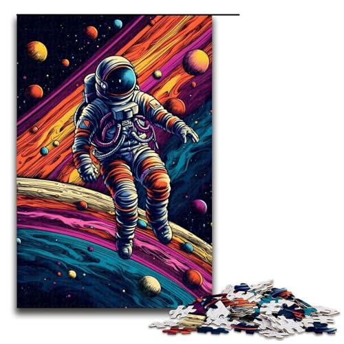 Puzzleteile für Erwachsene Astronaut Bunte Puzzles für Erwachsene Denksportaufgabe Spiel für Erwachsene interaktive Familienaktivität 1000 Teile (75 x 50 cm) von DEEPPAPEU