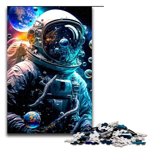 Puzzleteile für Erwachsene Astronauten-Weltraum-Puzzles für Erwachsene Denksportaufgabe Spiel für Erwachsene interaktive Familienaktivität 1000 Teile (75 x 50 cm) von DEEPPAPEU