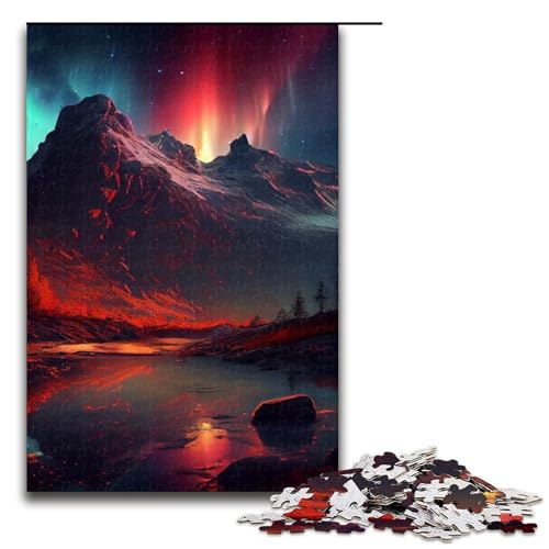 Puzzleteile für Erwachsene Aurora Borealis unmögliche Puzzles für Erwachsene Geburtstagsgeschenkidee anspruchsvolles Denkspiel 1000 Teile (75 x 50 cm) von DEEPPAPEU