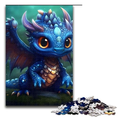 Puzzleteile für Erwachsene Baby-Fliegender Drache Holzpuzzle Eltern Liebhaber Freunde – Alter + 1000 Teile (75 x 50 cm) von DEEPPAPEU