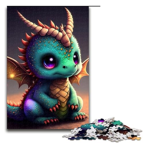 Puzzleteile für Erwachsene Baby Flying Dragon Puzzles für Erwachsene Denksportaufgabe Spiel für Erwachsene interaktive Familienaktivität 1000 Teile (75 x 50 cm) von DEEPPAPEU