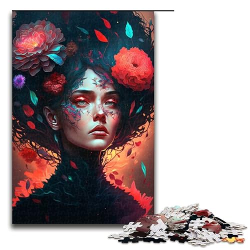Puzzleteile für Erwachsene Beauty Girl Unmögliches Puzzle für Erwachsene Geburtstagsgeschenkidee Herausforderndes Denkspiel 1000 Teile (75 x 50 cm) von DEEPPAPEU