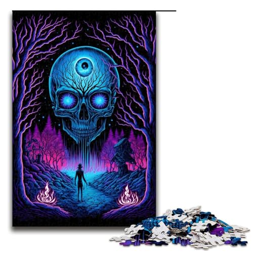 Puzzleteile für Erwachsene Black Light Inception-Puzzles für Erwachsene Denksportaufgabe Spiel für Erwachsene interaktive Familienaktivität 1000 Teile (75 x 50 cm) von DEEPPAPEU