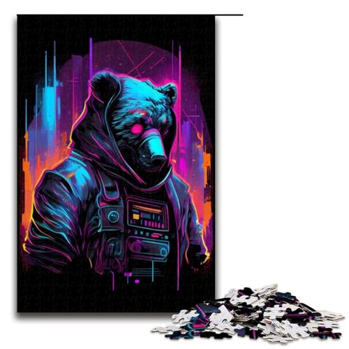 Puzzleteile für Erwachsene Coole Bären-Puzzles für Erwachsene anspruchsvolles Denkspiel für Teenager Spaß für den Familienspieleabend 1000 Teile (75 x 50 cm) von DEEPPAPEU