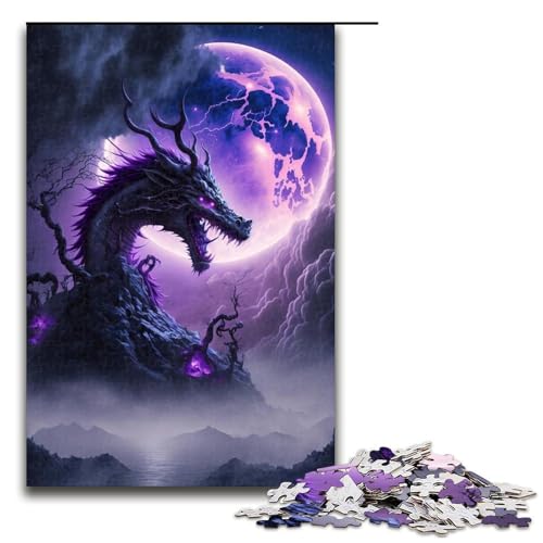 Puzzleteile für Erwachsene Drachen schwierige Puzzles für Erwachsene Lernspielzeug für Teenager Heimbüro-Dekor 1000 Teile (75 x 50 cm) von DEEPPAPEU