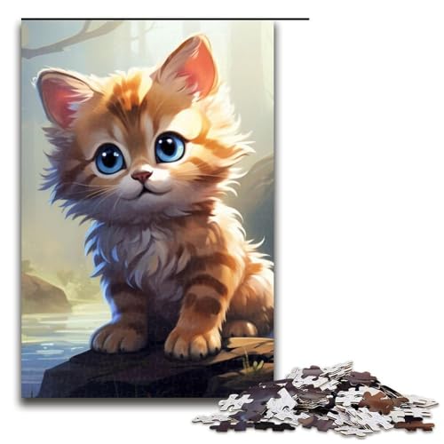 Puzzleteile für Erwachsene Fantasie-Haustierkatze Puzzles für Erwachsene anspruchsvolles Denkspiel für Teenager Spaß für den Familienspielabend 1000 Teile (75 x 50 cm) von DEEPPAPEU