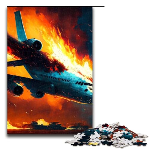 Puzzleteile für Erwachsene Feuer Flugzeuge Puzzles für Erwachsene Denksportaufgabe Spiel für Erwachsene interaktive Familienaktivität 1000 Teile (75 x 50 cm) von DEEPPAPEU