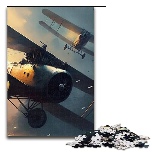 Puzzleteile für Erwachsene Feuer Flugzeuge schwierige Puzzles für Erwachsene Lernspielzeug für Teenager Heimbüro-Dekor 1000 Teile (75 x 50 cm) von DEEPPAPEU