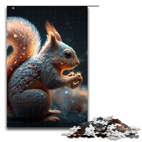 Puzzleteile für Erwachsene Geistertier-Eichhörnchen Puzzles für Erwachsene Denksportaufgabe Spiel für Erwachsene interaktive Familienaktivität 1000 Teile (75 x 50 cm) von DEEPPAPEU