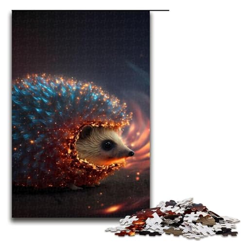 Puzzleteile für Erwachsene Igel schwierige Puzzles für Erwachsene Lernspielzeug für Teenager Heimbüro-Dekor 1000 Teile (75 x 50 cm) von DEEPPAPEU