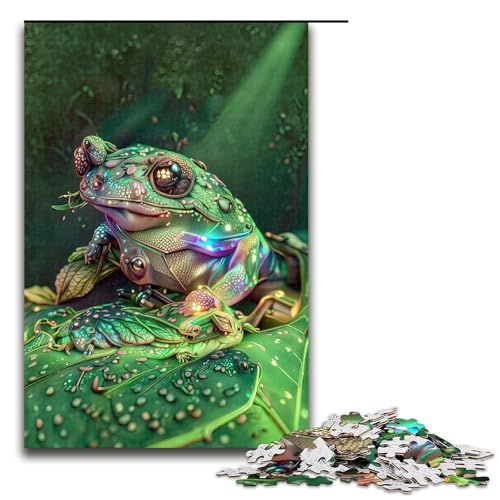 Puzzleteile für Erwachsene Kristallfrosch-Puzzles für Erwachsene Denksportaufgabe Spiel für Erwachsene interaktive Familienaktivität 1000 Teile (75 x 50 cm) von DEEPPAPEU