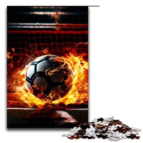 Puzzleteile für Erwachsene Kunstfußball schwierige Puzzles für Erwachsene Lernspielzeug für Teenager Heimbüro-Dekor 1000 Teile (75 x 50 cm) von DEEPPAPEU