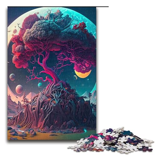 Puzzleteile für Erwachsene Magic Tree-Puzzles für Erwachsene Denksportaufgabe Spiel für Erwachsene interaktive Familienaktivität 1000 Teile (75 x 50 cm) von DEEPPAPEU