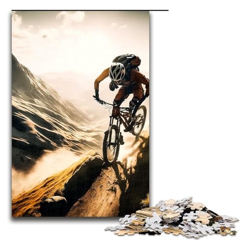 Puzzleteile für Erwachsene Mountainbike schwierige Puzzles für Erwachsene Lernspielzeug für Teenager Heimbüro-Dekor 1000 Teile (75 x 50 cm) von DEEPPAPEU