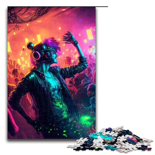 Puzzleteile für Erwachsene Nachtstadt schwierige Puzzles für Erwachsene Lernspielzeug für Teenager Heimbüro-Dekor 1000 Teile (75 x 50 cm) von DEEPPAPEU