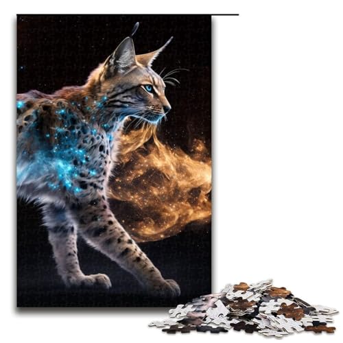 Puzzleteile für Erwachsene Tier-Luchs-Puzzles für Erwachsene Denksportaufgabe Spiel für Erwachsene interaktive Familienaktivität 1000 Teile (75 x 50 cm) von DEEPPAPEU