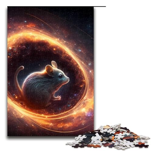 Puzzleteile für Erwachsene Tiermaus-Puzzles für Erwachsene Denksportaufgabe Spiel für Erwachsene interaktive Familienaktivität 1000 Teile (75 x 50 cm) von DEEPPAPEU
