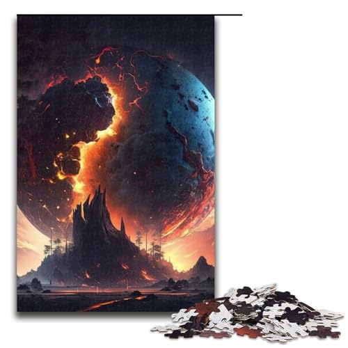 Puzzleteile für Erwachsene Weltraum-Fantasielandschaft schwierige Puzzles für Erwachsene Lernspielzeug für Teenager Heimbüro-Dekor 1000 Teile (75 x 50 cm) von DEEPPAPEU