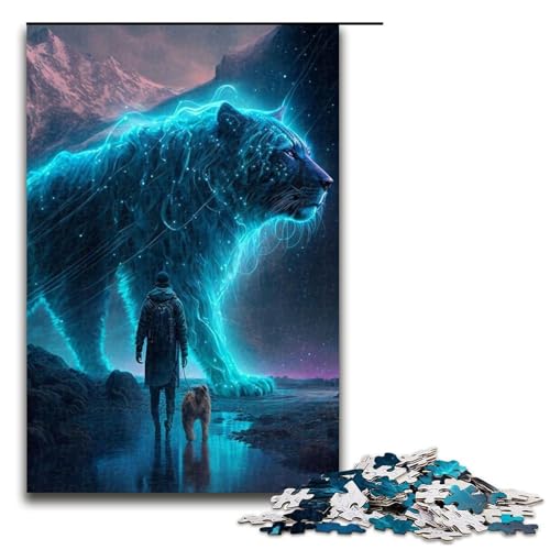 Puzzleteile für Erwachsene futuristisches Catamount-Unmögliches Puzzle für Erwachsene Geburtstagsgeschenkidee anspruchsvolles Denkspiel 1000 Teile (75 x 50 cm) von DEEPPAPEU