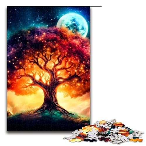 Puzzleteile für Erwachsene kosmischer Lebensbaum unmögliche Puzzles für Erwachsene Geburtstagsgeschenkidee anspruchsvolles Denkspiel 1000 Teile (75 x 50 cm) von DEEPPAPEU