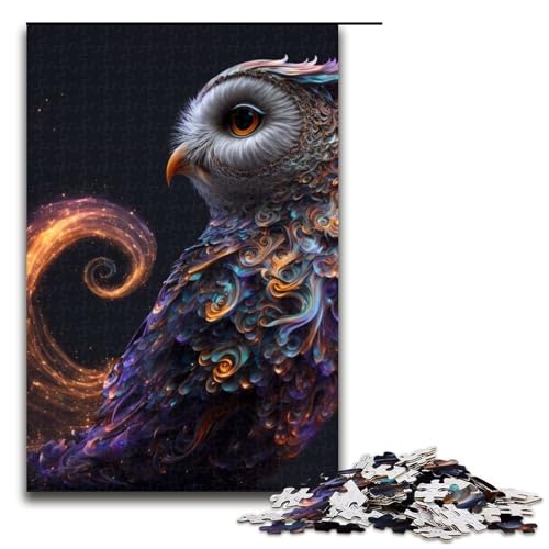 Puzzleteile für Erwachsene mit Tier-Eule Geburtstage und Feiertage 1000 Teile (75 x 50 cm) von DEEPPAPEU