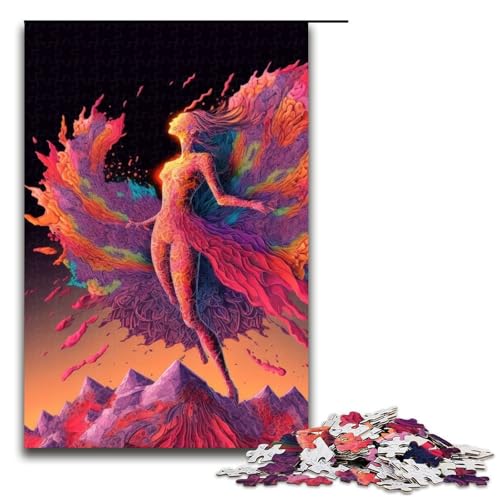 Puzzleteile für Erwachsene mit leuchtender Göttin Geburtstage und Feiertage 1000 Teile (75 x 50 cm) von DEEPPAPEU