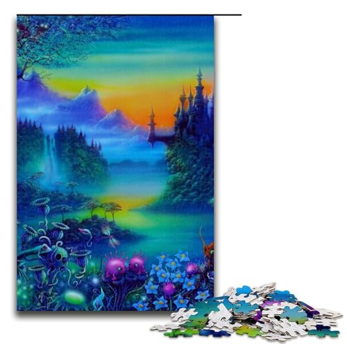 Puzzleteile für Erwachsene skurriles Schloss-Holzpuzzle Eltern Liebhaber Freunde – Alter + 1000 Teile (75 x 50 cm) von DEEPPAPEU
