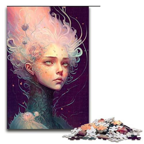 Puzzleteile für Schönheitsmädchen Muttertag Geburtstage Weihnachten 1000 Teile (75 x 50 cm) von DEEPPAPEU