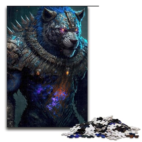 Puzzleteile gepanzerter Bär Puzzle entspannende Unterhaltung Heimdekoration 1000 Teile (75 x 50 cm) von DEEPPAPEU